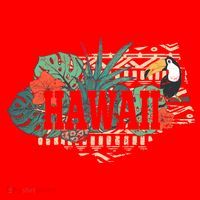 Tropical Paradise Classic Hawaii Bird Santa Hat thumb 1