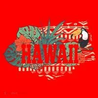 Tropical Paradise Classic Hawaii Bird Santa Hat thumb 1