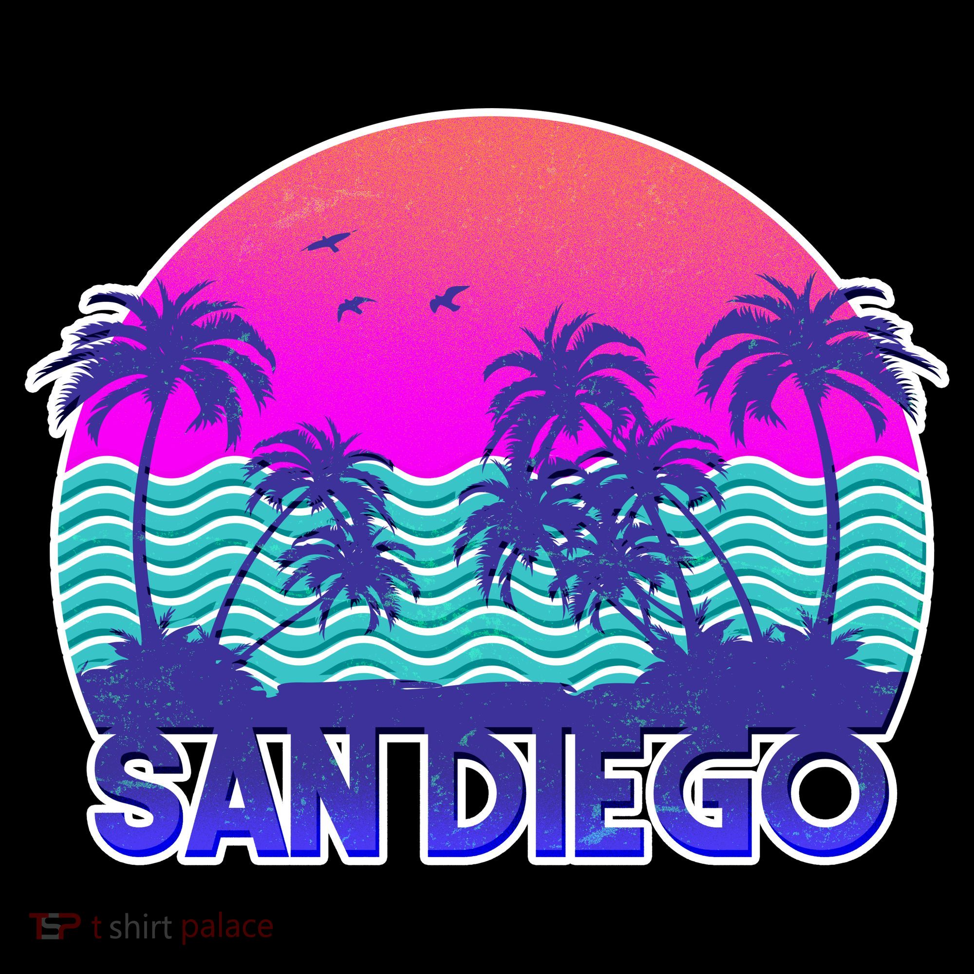 Tropical Retro San Diego Doggie Tank