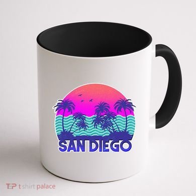 Tropical Retro San Diego Coffee Mug back