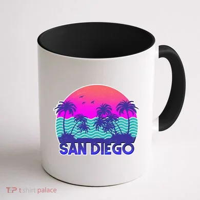 Tropical Retro San Diego Coffee Mug back