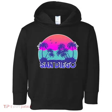 Tropical Retro San Diego Toddler Hoodie