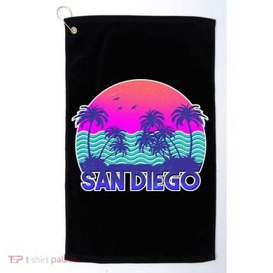Tropical Retro San Diego Golf Towel