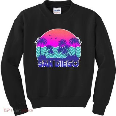 Tropical Retro San Diego Kids Sweatshirt