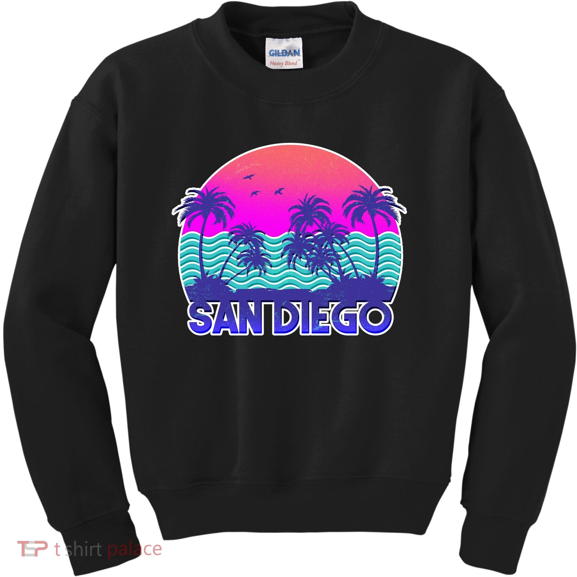 Tropical Retro San Diego Kids Sweatshirt