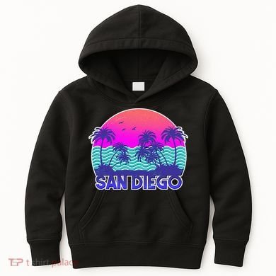 Tropical Retro San Diego Kids Hoodie