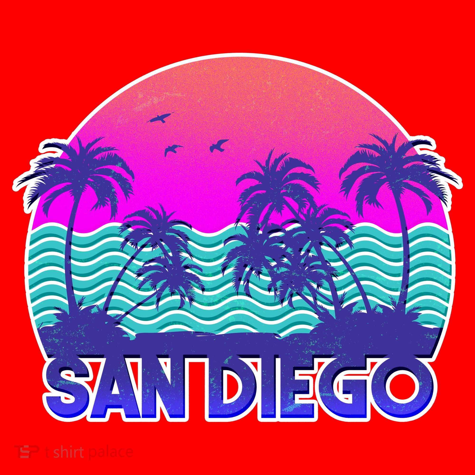 Tropical Retro San Diego Santa Hat