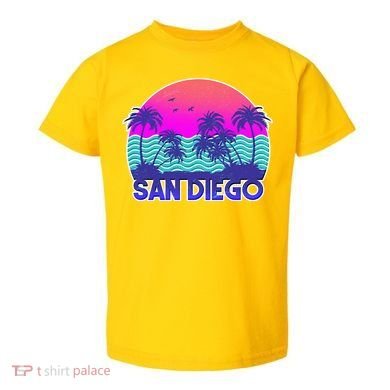 Tropical Retro San Diego Toddler T-Shirt