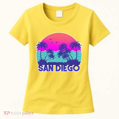 Tropical Retro San Diego Women's T-Shirt