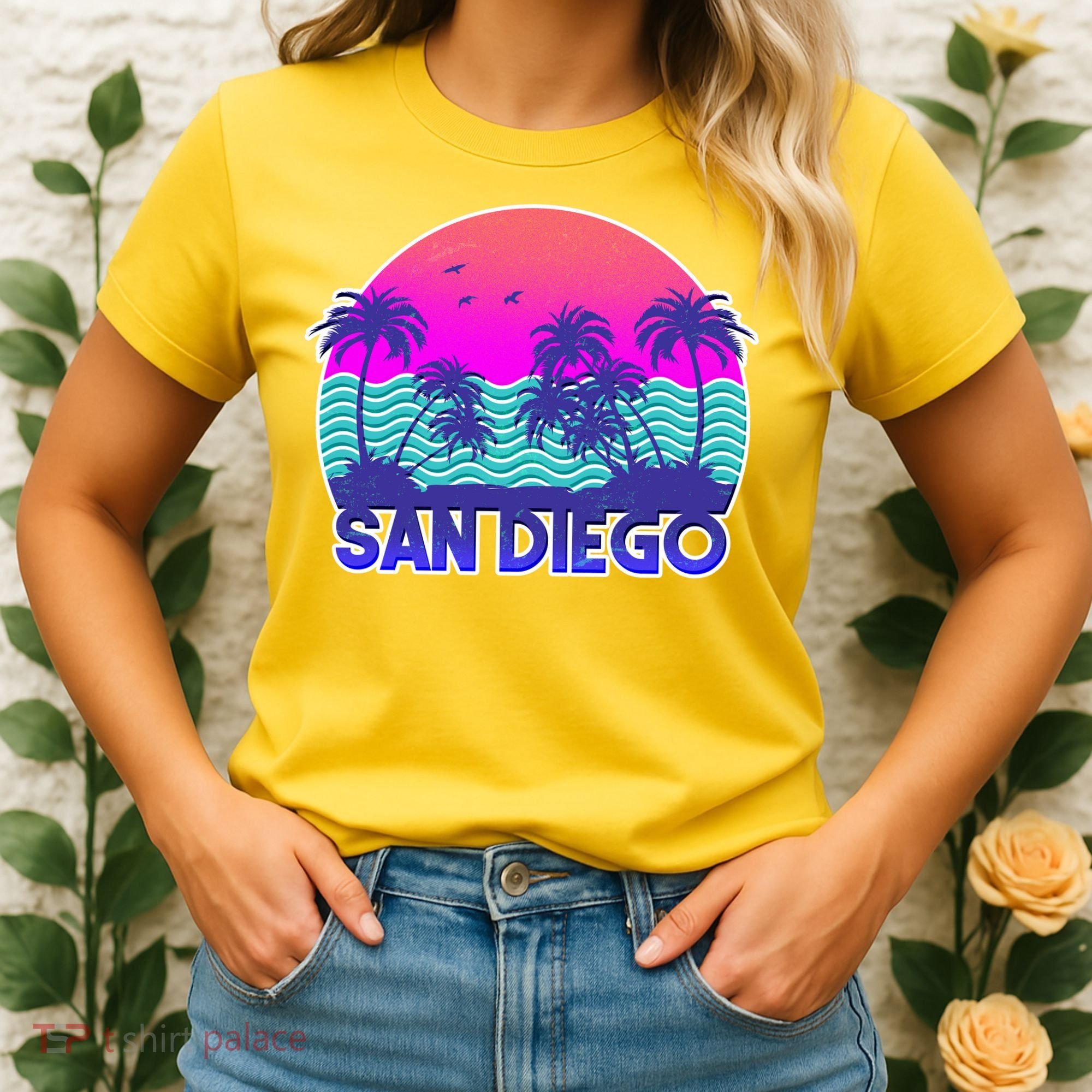 Tropical Retro San Diego Women's T-Shirt