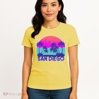 Tropical Retro San Diego Women's T-Shirt thumb 4