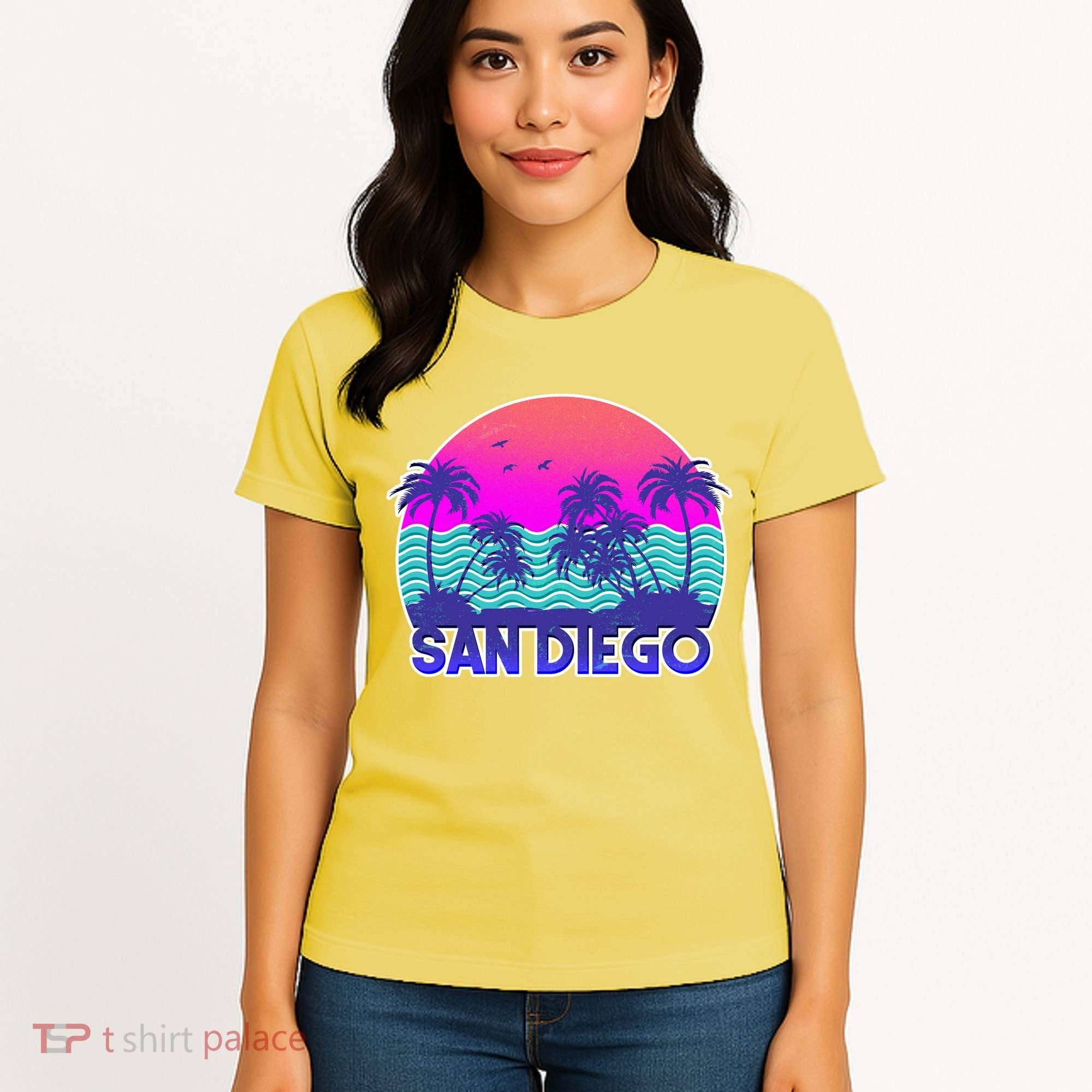 Tropical Retro San Diego Women's T-Shirt