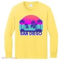 Tropical Retro San Diego Kids Long Sleeve Shirt thumb 0