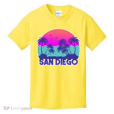 Tropical Retro San Diego Kids T-Shirt