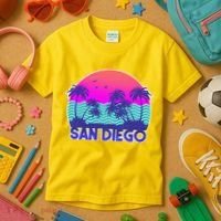 Tropical Retro San Diego Kids T-Shirt thumb 3