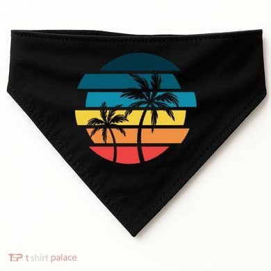 Tropical Retro Sun USA-Made Doggie Bandana