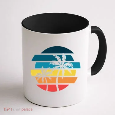 Tropical Retro Sun Coffee Mug back