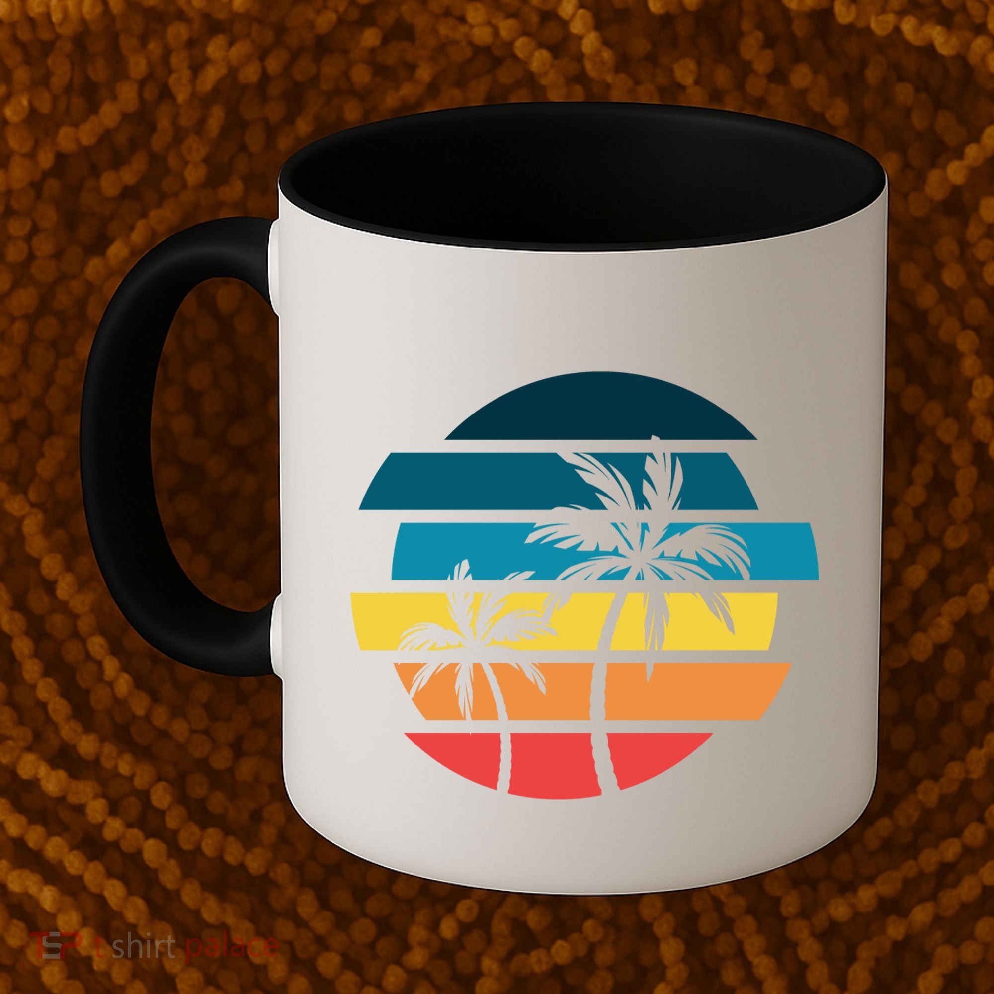 Tropical Retro Sun Coffee Mug