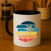 Tropical Retro Sun Coffee Mug thumb 4