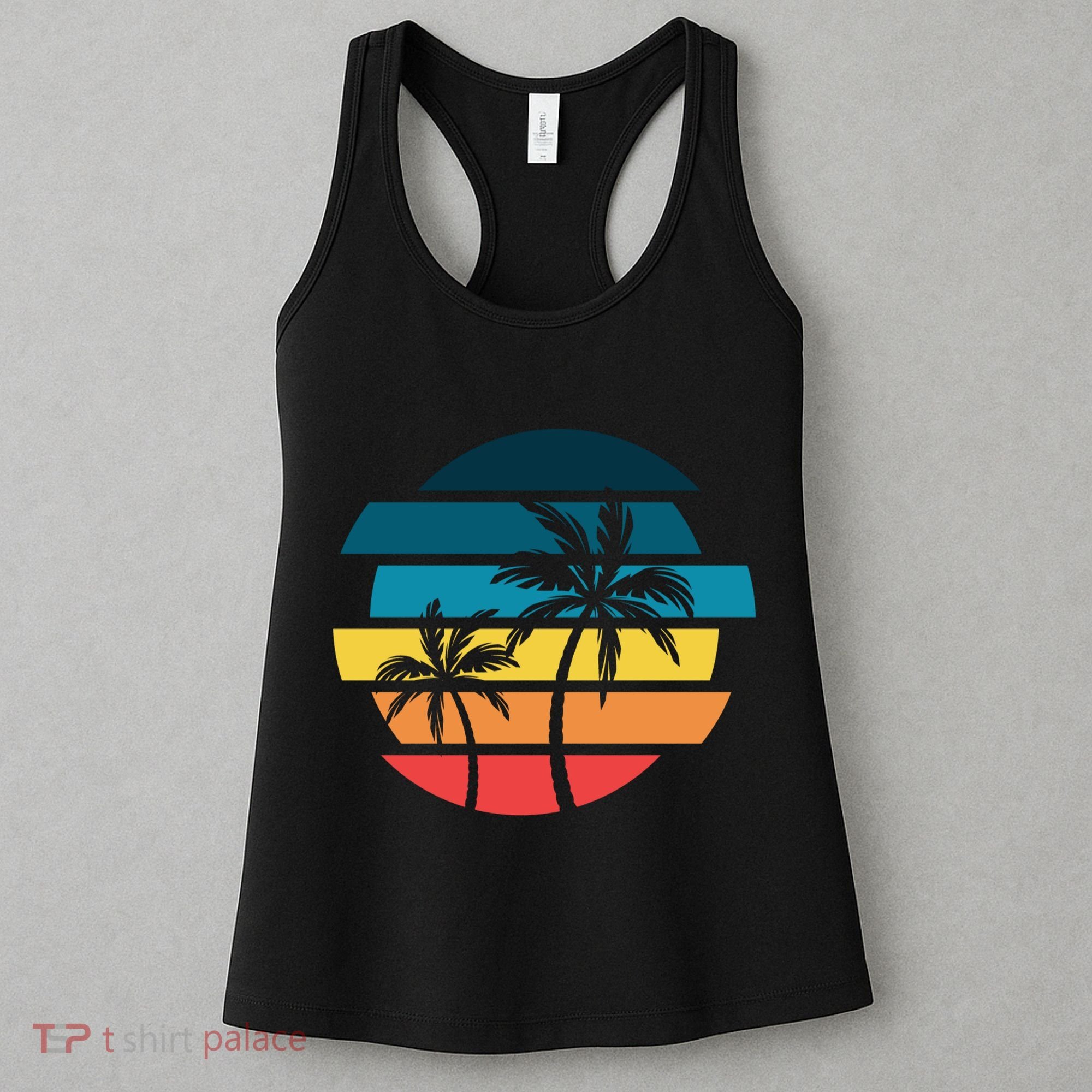 Tropical Retro Sun Women's Tank Top