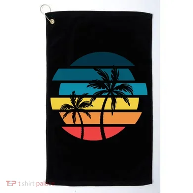 Tropical Retro Sun Golf Towel