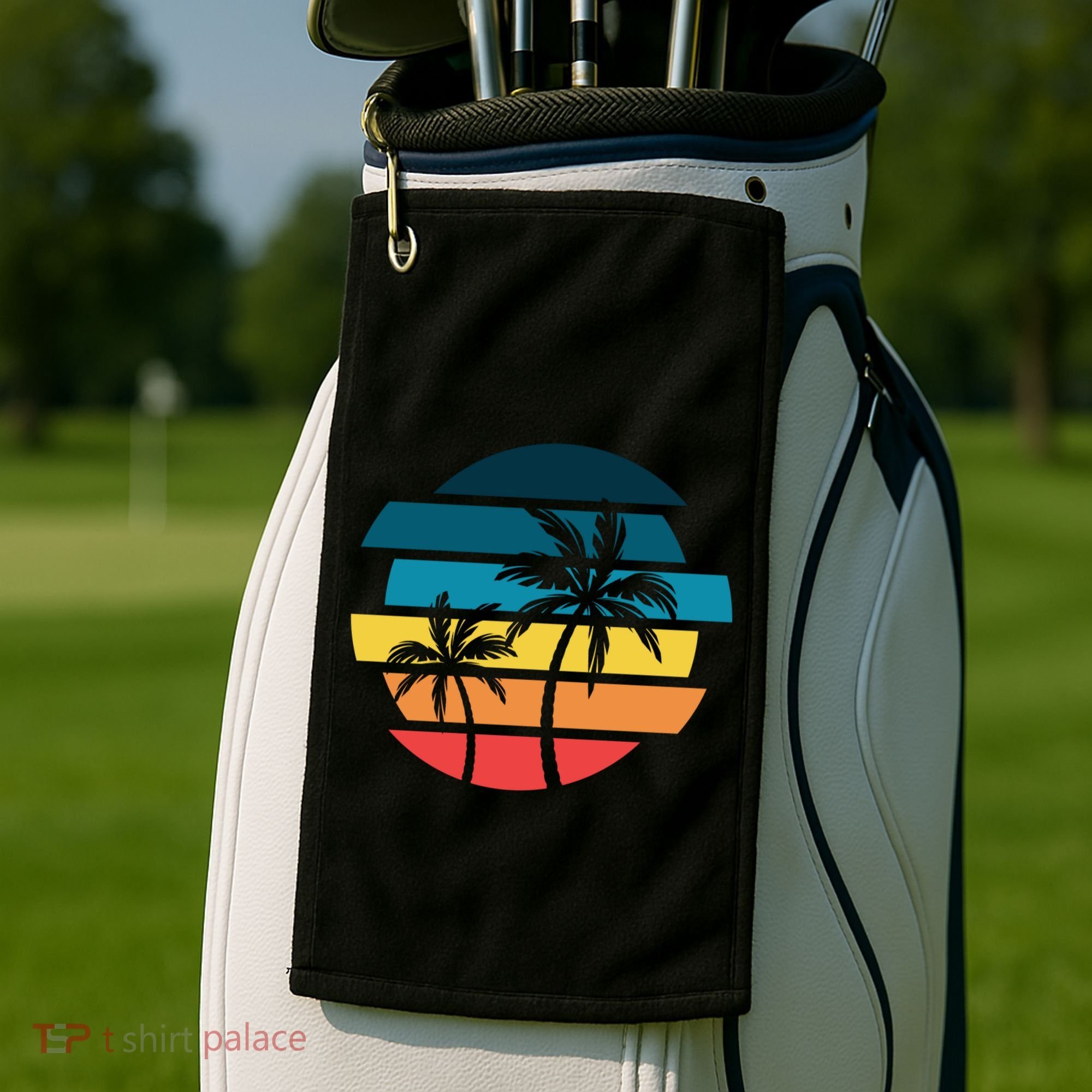 Tropical Retro Sun Golf Towel