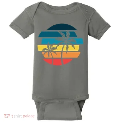 Tropical Retro Sun Baby Bodysuit
