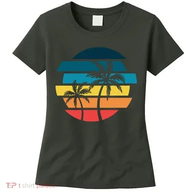 Tropical Retro Sun Women's T-Shirt
