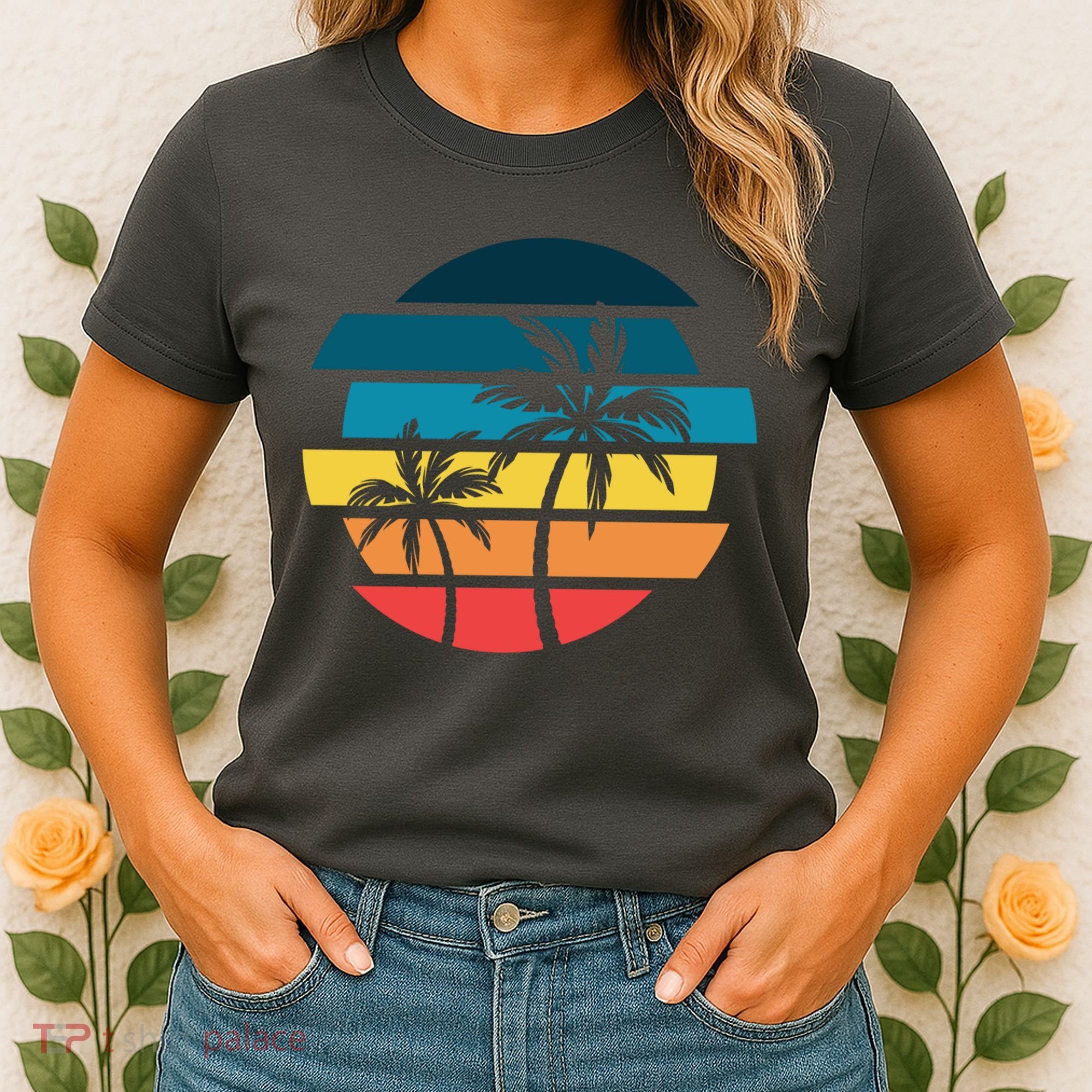 Tropical Retro Sun Women's T-Shirt