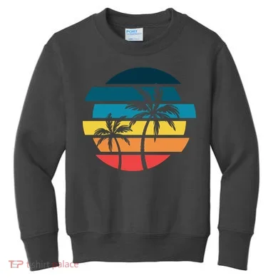 Tropical Retro Sun Kids Sweatshirt