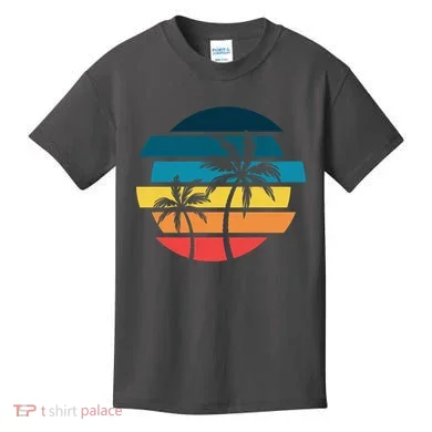Tropical Retro Sun Kids T-Shirt