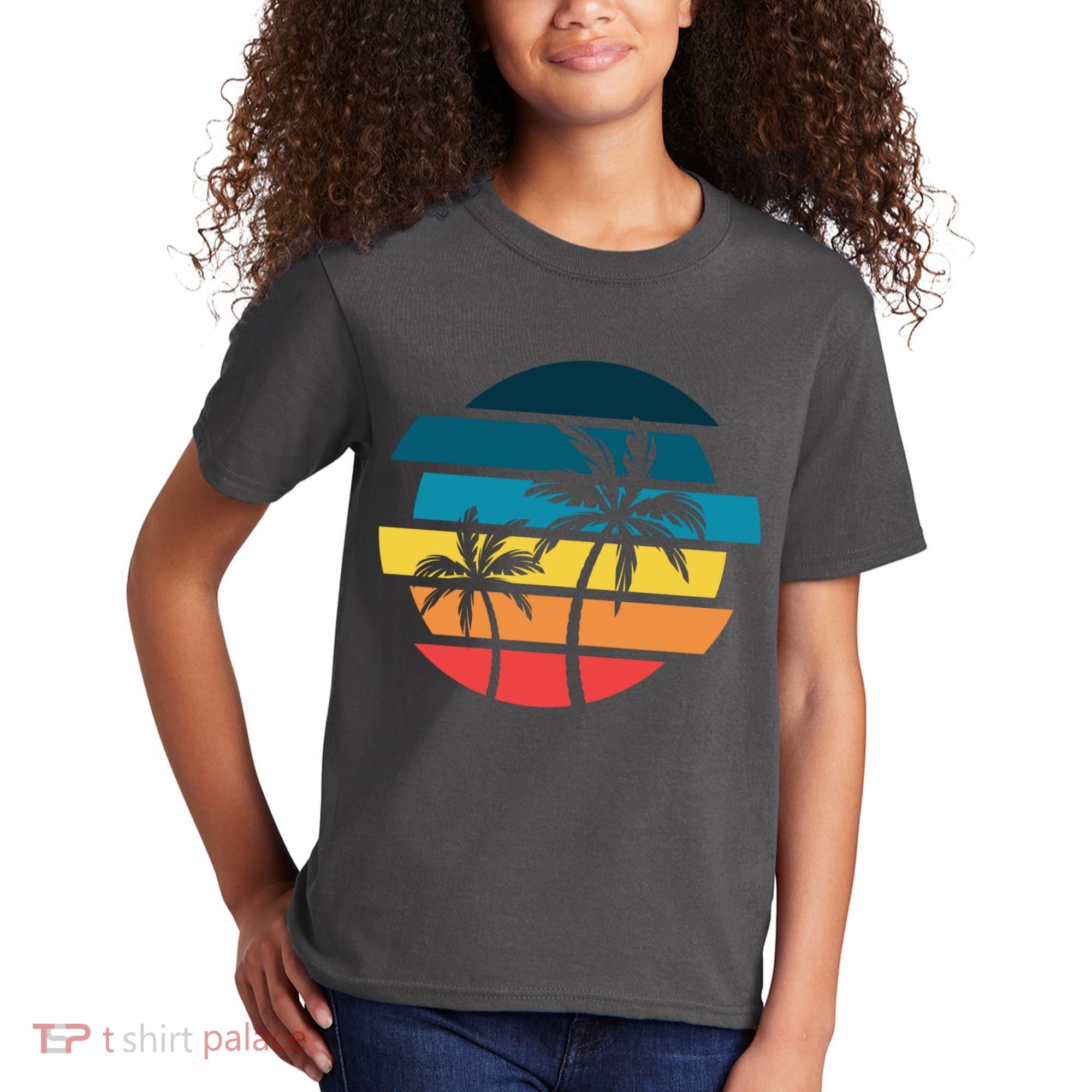 Tropical Retro Sun Kids T-Shirt