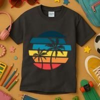 Tropical Retro Sun Kids T-Shirt thumb 3