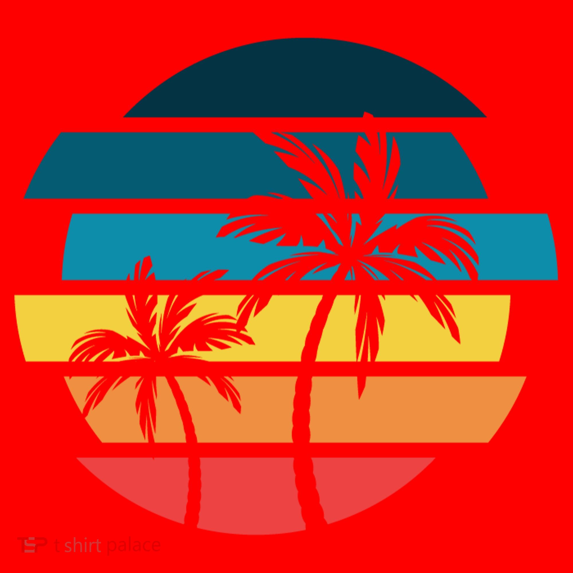 Tropical Retro Sun Santa Hat