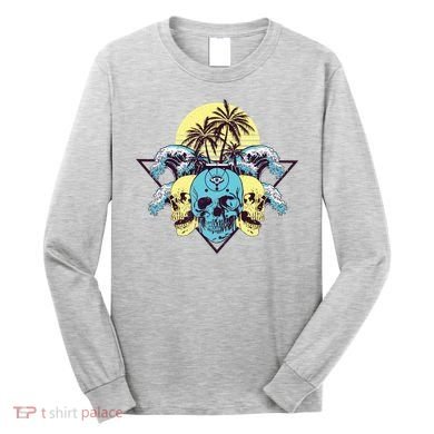 Tropical Skulls Long Sleeve Shirt