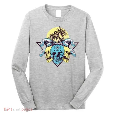 Tropical Skulls Long Sleeve Shirt