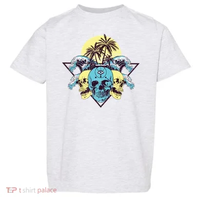 Tropical Skulls Toddler T-Shirt