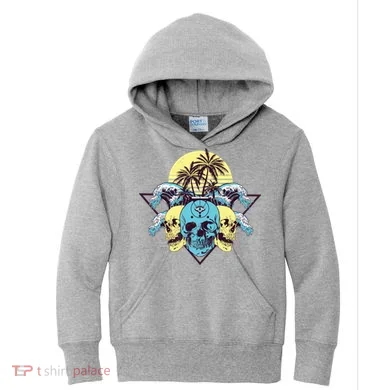 Tropical Skulls Kids Hoodie