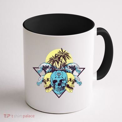 Tropical Skulls Coffee Mug back
