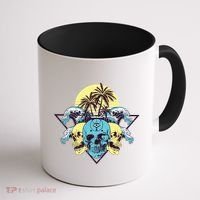 Tropical Skulls Coffee Mug thumb 1