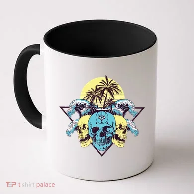 Tropical Skulls Coffee Mug
