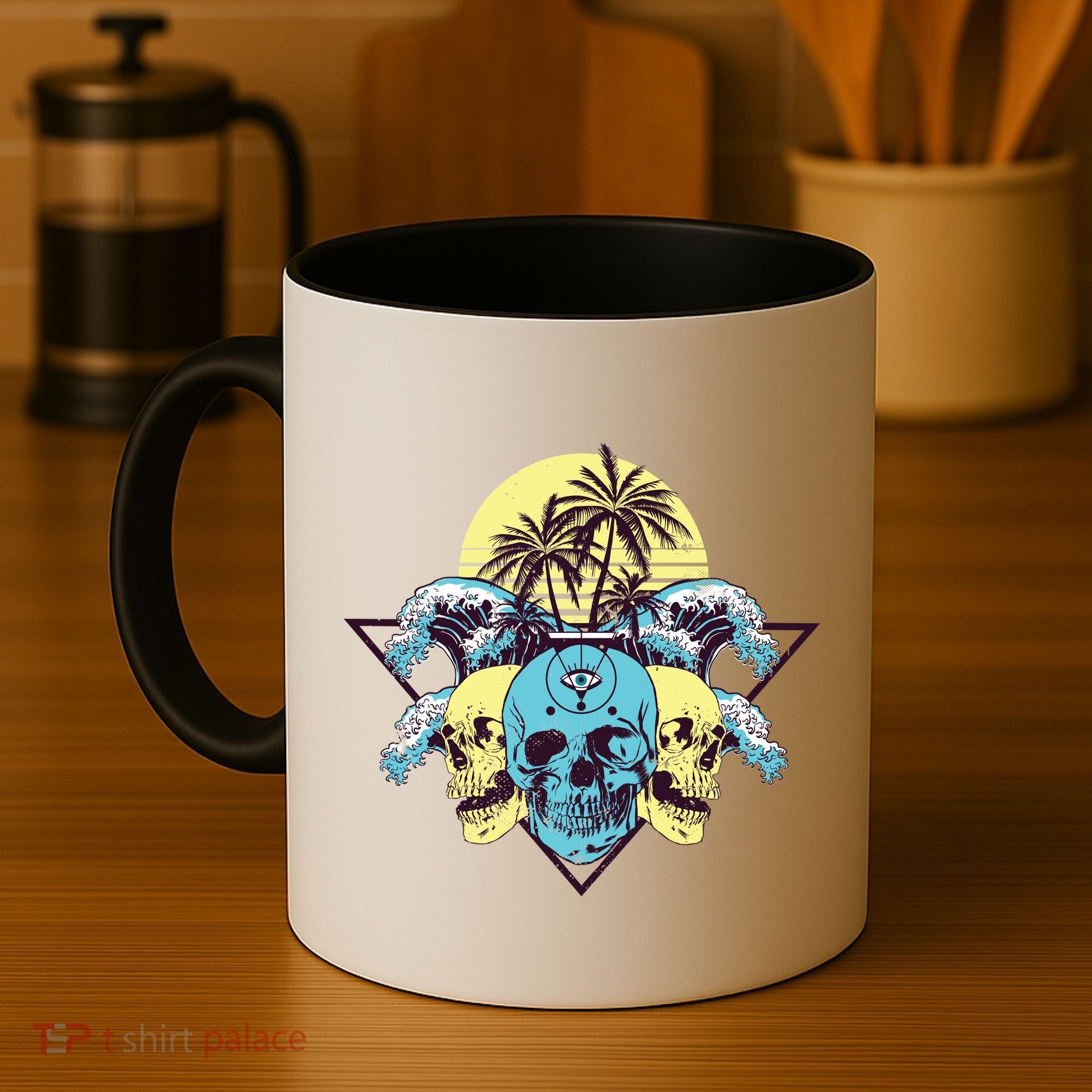 Tropical Skulls Coffee Mug
