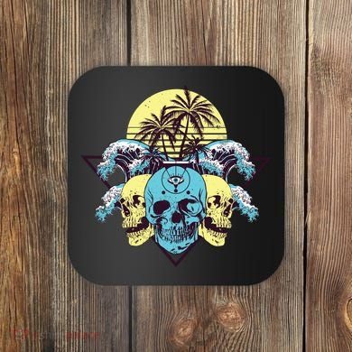 Tropical Skulls Coaster