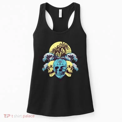 Tropical Skulls Women's Tank Top