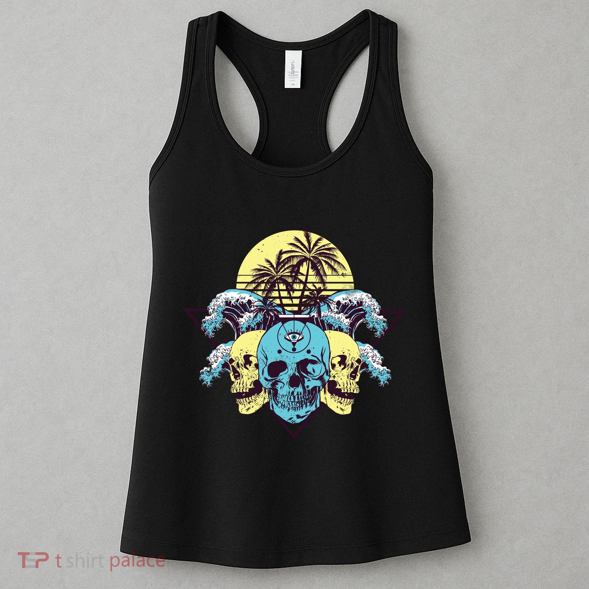 Tropical Skulls Women's Tank Top