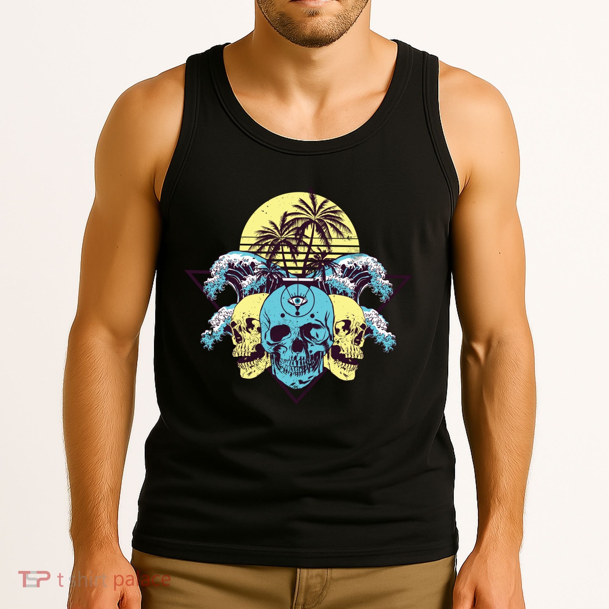Tropical Skulls Tank Top