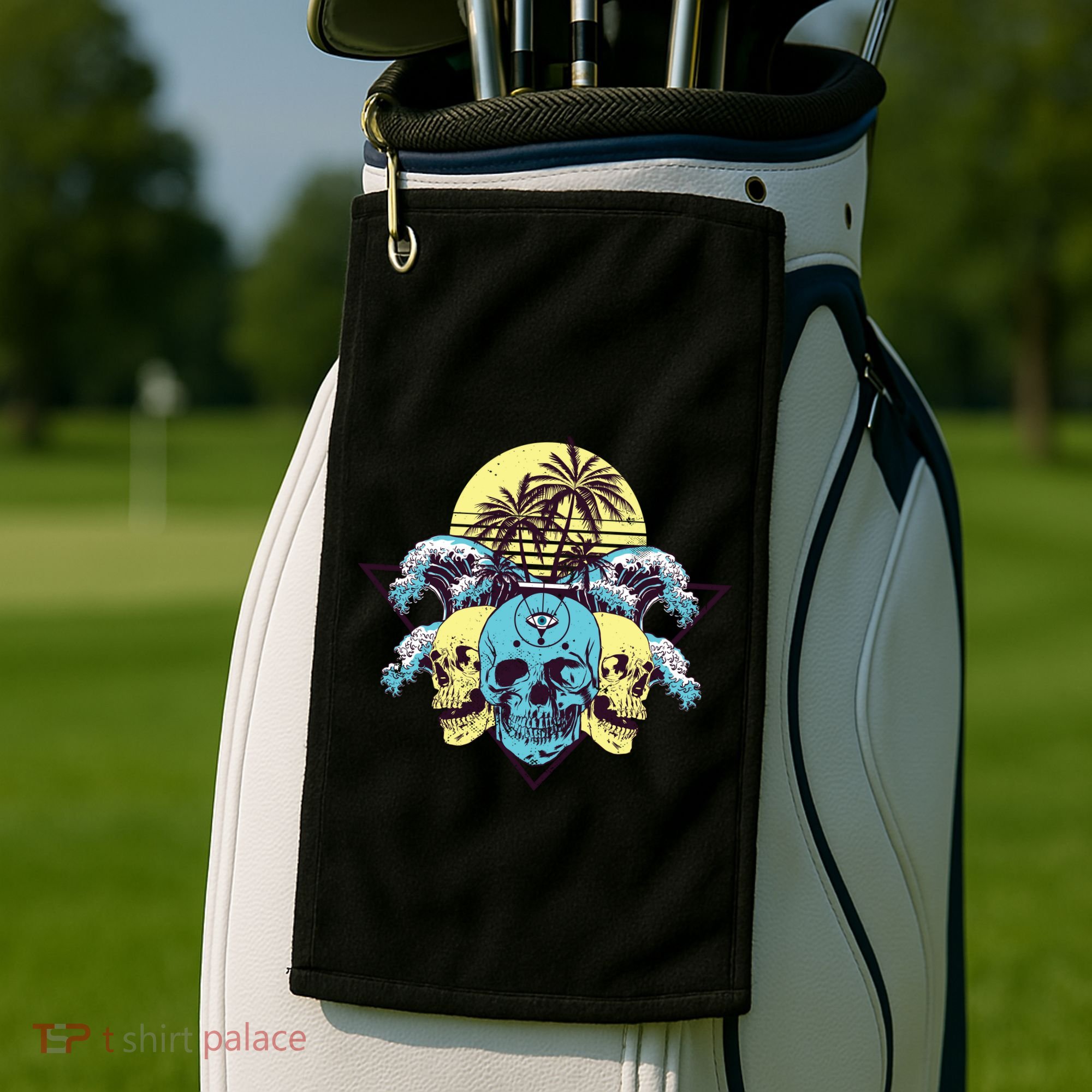 Tropical Skulls Golf Towel