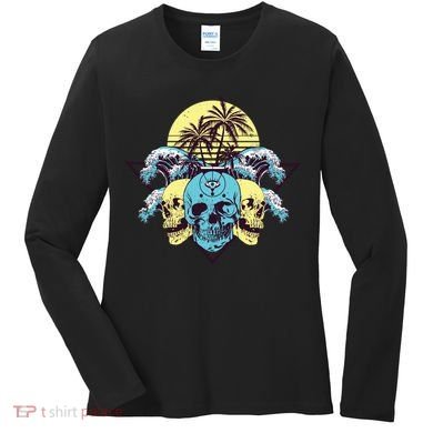Tropical Skulls Women's Long Sleeve Shirt