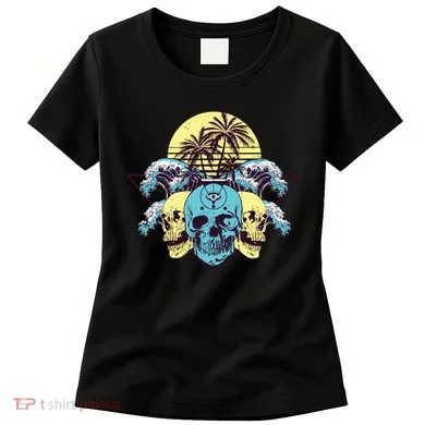 Tropical Skulls Women's T-Shirt