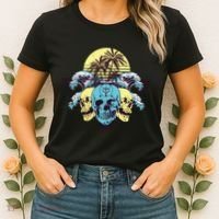 Tropical Skulls Women's T-Shirt thumb 2